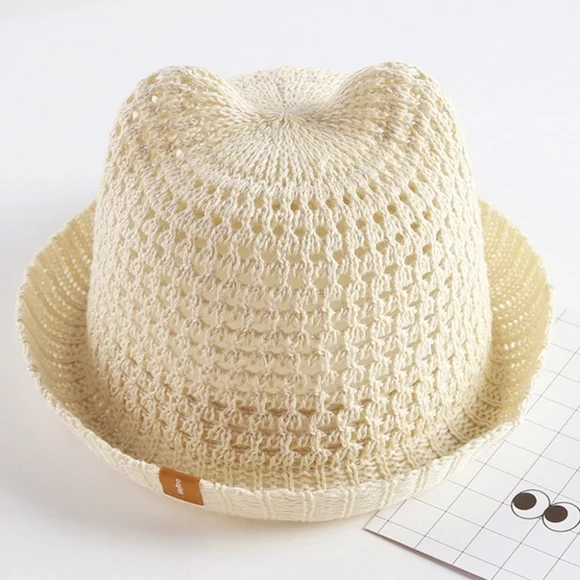 Toddler Summer Straw Hat 5 to 8 years old - Picture 2 of 4